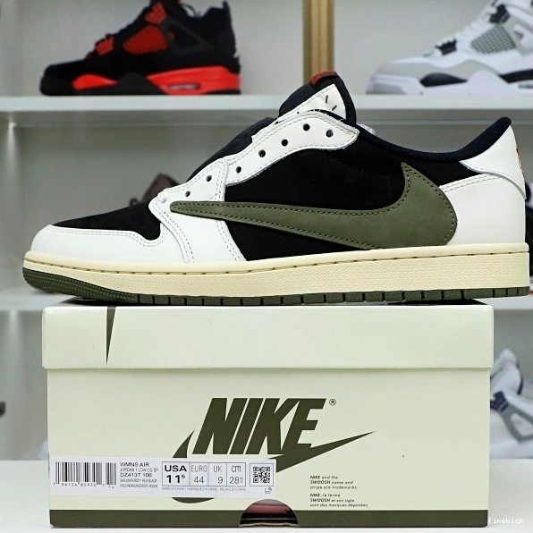 JORDAN LOW 1 “Olive” OG TRAVIS AIR NIKE SCOTT X 1006